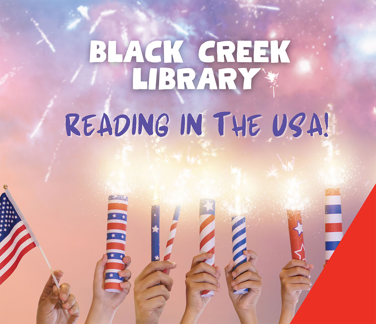 Hands holding fireworks over a patriotic background